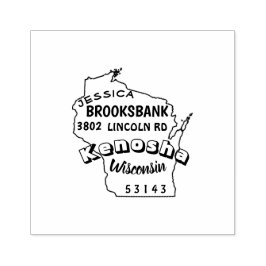 RETOURADRES STAAT WISCONSIN ZUIVELLAND RUBBERSTEMPEL