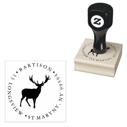 RETOURADRES STAG ROUND RUBBERSTEMPEL (Gestempeld)