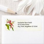 Retouradres: Stargazer Lily Floral Photography Etiket (Insitu)