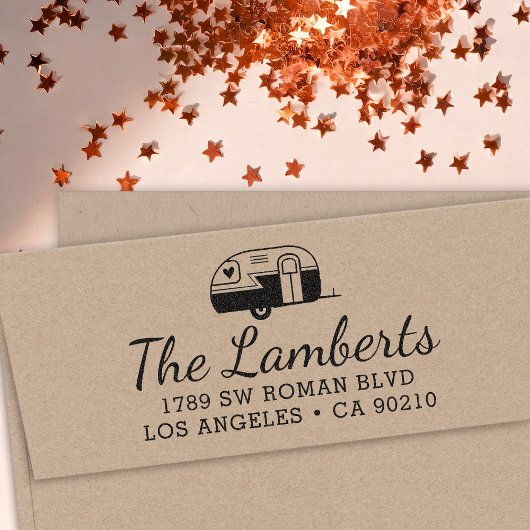 Retouradres Stempel Camper Housewarming Gift