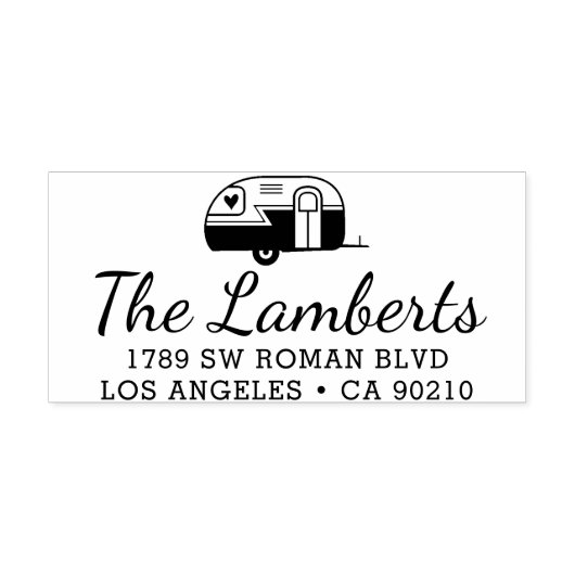 Retouradres Stempel Camper Housewarming Gift (Design)