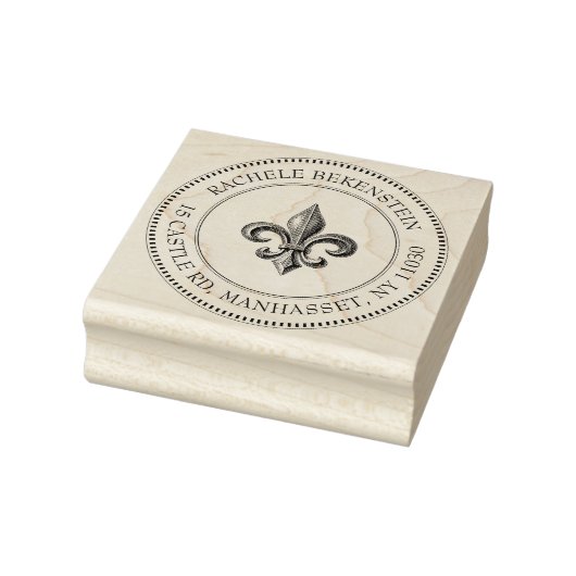 Retouradres Stempel  Franse Fleur de Lis (Stempel)