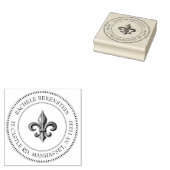 Retouradres Stempel  Franse Fleur de Lis (Gestempeld)