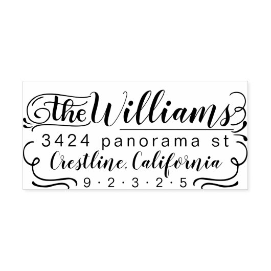 Retouradres stempel klassieker HowJoyful stijl (Afrduk)