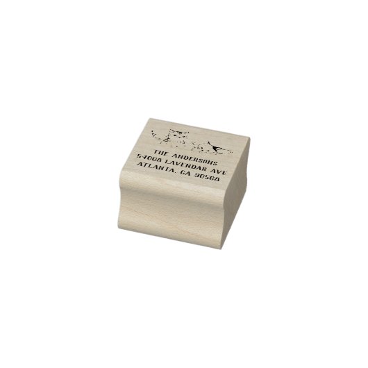 Retouradres stempel met engel kitten (Stempel)