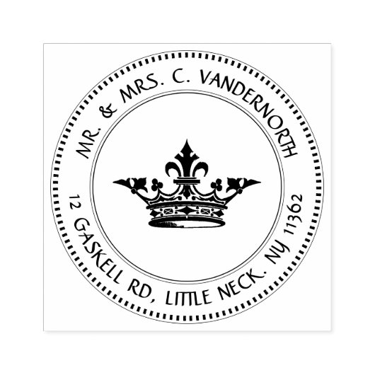 Retouradres Stempel  middeleeuwse Franse Kroon (Afrduk)