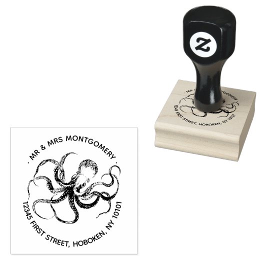 Retouradres stempel octopus (Gestempeld)