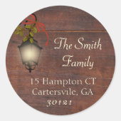 Retouradres Sticker kerstlantaarn (Voorkant)