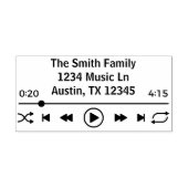 Retouradres streaming muziekthema  zelfinktende stempel (Design)