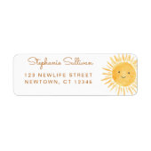 Retouradres Sun-Baby shower Etiket (Voorkant)