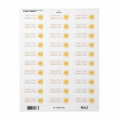 Retouradres Sun-Baby shower Etiket (Full Sheet)