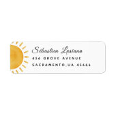 Retouradres Sun-Baby shower Etiket (Voorkant)