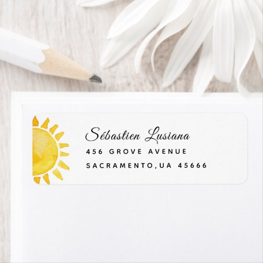 Retouradres Sun-Baby shower Etiket (Insitu)