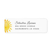 Retouradres Sun-Baby shower Etiket (Voorkant)