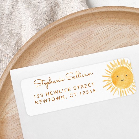 Retouradres Sun-Baby shower Etiket