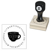 RETOURADRES TEACUP ROUND RUBBERSTEMPEL (Gestempeld)
