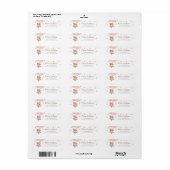 Retouradres Teddy Bear Baby Shower Etiket (Full Sheet)