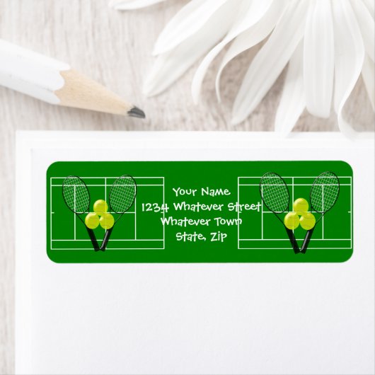 Retouradres Tennis Design Etiket (Insitu)
