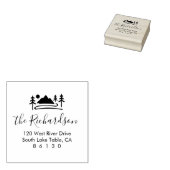 Retouradres thuis, berg buiten thema rubberstempel (Gestempeld)