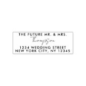 Retouradres Toekomst Mr Mrs Wedding Modern Zelfinktende Stempel (Design)