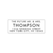 Retouradres Toekomst Mr Mrs Wedding Modern Zelfinktende Stempel (Design)