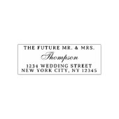 Retouradres Toekomstige Mr. Mrs Wedding Script Zelfinktende Stempel (Design)