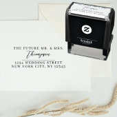 Retouradres Toekomstige Mr. Mrs Wedding Script Zelfinktende Stempel