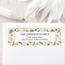 Retouradres tropische kerstvakantie etiket