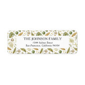 Retouradres tropische kerstvakantie etiket (Voorkant)