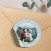 Retouradres Uw foto Classic Round Sticker