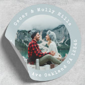 Retouradres Uw foto Classic Round Sticker
