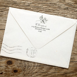 Retouradres Vakantie Holly Berries Green Zelfinktende Stempel