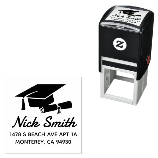 Retouradres van aangepast Afstuderen Zelfinktende Stempel (In situ)