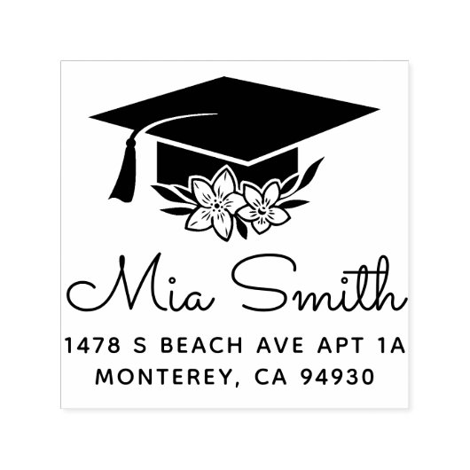 Retouradres van aangepast Afstuderen Zelfinktende Stempel (Design)