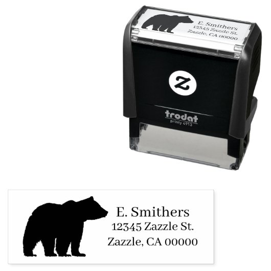 Retouradres van aangepast Beer Zelfinktende Stempel (In situ)