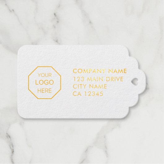 Retouradres van bedrijf | Professioneel Modern Zel Cadeaulabels (Voorkant (horizontaal))