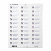 Retouradres van de Adelaar Etiket (Full Sheet)