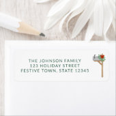 Retouradres van de kerstbrievenbus etiket (Insitu)