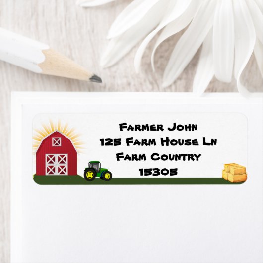 Retouradres van de landbouwer etiket (Insitu)