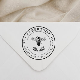 Retouradres van de liefdadige honingbijen Ruwbruil Zelfinktende Stempel