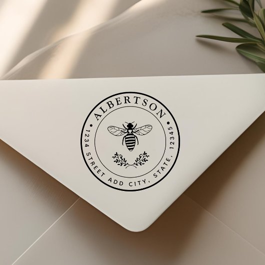 Retouradres van de liefdadige honingbijen Ruwbruil Zelfinktende Stempel