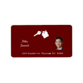 Retouradres van de professionele Real Estate Agent Etiket (Voorkant)