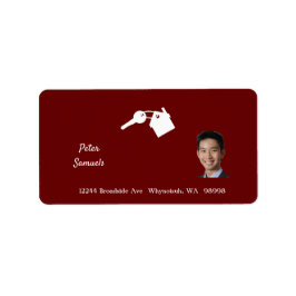 Retouradres van de professionele Real Estate Agent Etiket