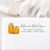 Retouradres van de Thanksgiving van de najaarsoogs Etiket (Insitu)