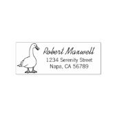 retouradres van de witte gans rubberstempel (Afrduk)