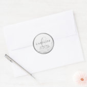 Retouradres van de zilvermarmer Faux Ronde Sticker (Envelop)