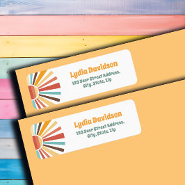 retouradres van de zonnestralen etiket