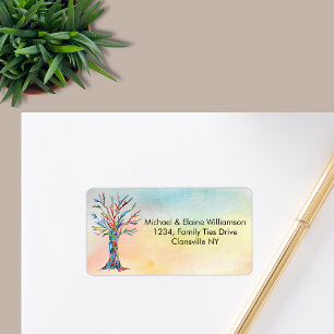 Retouradres van familiestructuur etiket