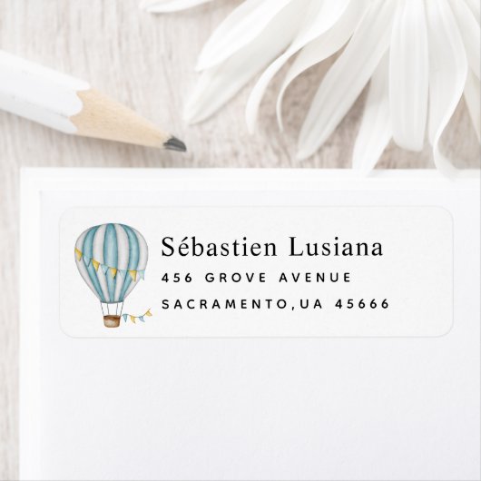retouradres van het Baby shower van de luchtballon Etiket (Insitu)