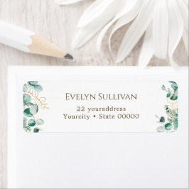 Retouradres van het ontwerp van Eucalyptus Etiket